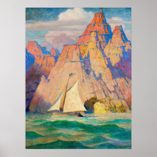 Het Bonadventure van Newell Convers Wyeth Poster