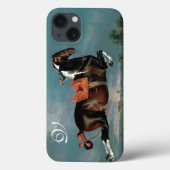 Het Bont Paard "Cehero" Steigerend Monogram Case-Mate iPhone Case (Achterkant)