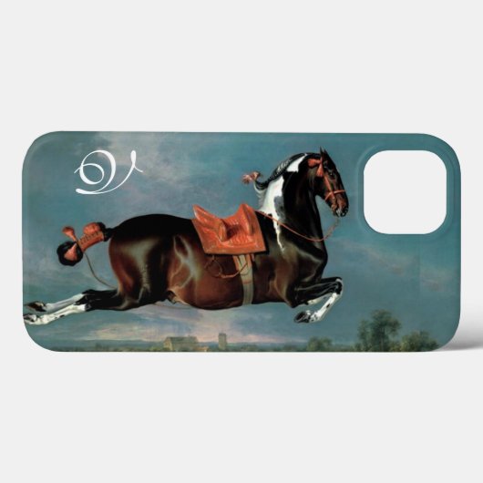 Het Bont Paard "Cehero" Steigerend Monogram Case-Mate iPhone Case (Achterkant (horizontaal))