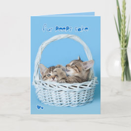 Het bont piept Belang Twee het tweeling Vechten Feestdagen Kaart