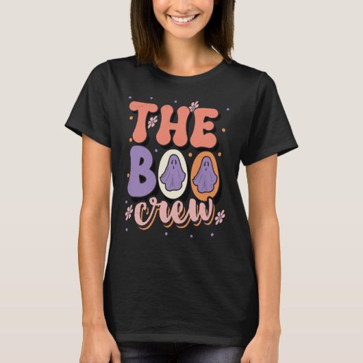 Het Boo Crew Retro Halloween T-shirt (Voorkant)