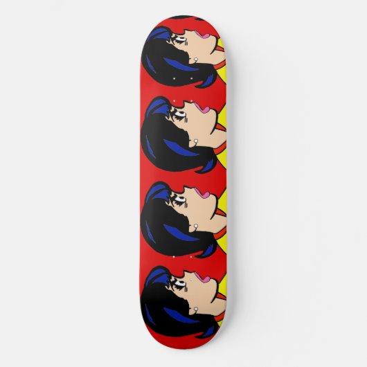 Het bord met de kreeftenstaart van de Boss Comic Skateboard (Voorkant)