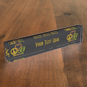 Het bord van het de douanebureau van de Muziek van Naambordje