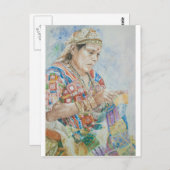 Het borduren van de Kant Briefkaart (Voorkant / Achterkant)