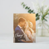 het borstelmanuscript verandert de datumfoto briefkaart (Staand voorkant)