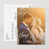 het borstelmanuscript verandert de datumfoto briefkaart (Voorkant / Achterkant)