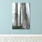 Het bos aanhalen canvas afdruk (Insitu (Houten vloer))