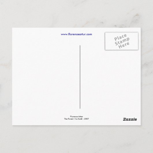 Het bos - Briefkaart (Achterkant)