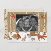 Het bos Briefkaart van de Foto van Kerstmis (Voorkant / Achterkant)