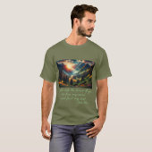 "...het bos in waar ik ga..." Mannen John Muir quo T-shirt (Voorkant volledig)
