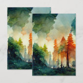 Het bos (natuur) bedankkaart (Voorkant / Achterkant)