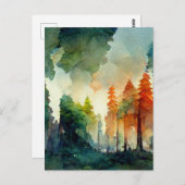 Het bos (natuur) briefkaart (Voorkant / Achterkant)