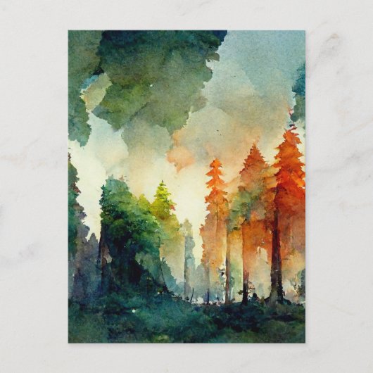 Het bos (natuur) briefkaart (Voorkant)