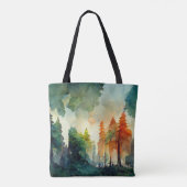 Het bos (natuur) draagtas (Achterkant)