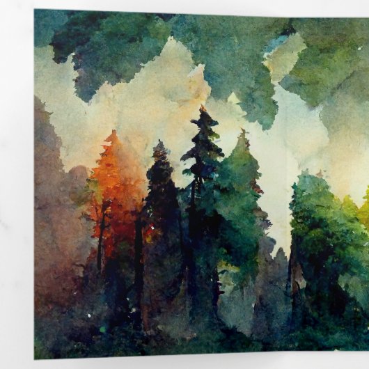 Het bos (natuur) drieluik kaart (Binnenzijde eerst)