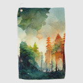 Het bos (natuur) golfhanddoek (Voorkant)