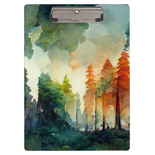 Het bos (natuur) klembord