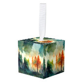 Het bos (natuur) kubus ornament (Voorkant hoekig)