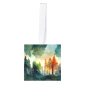 Het bos (natuur) kubus ornament (Voorkant)