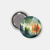 Het bos (natuur) magneet (Voorkant / Achterkant)