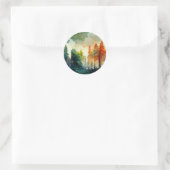 Het bos (natuur) ronde sticker (Tas)