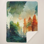 Het bos (natuur) sherpa deken (Voorkant)