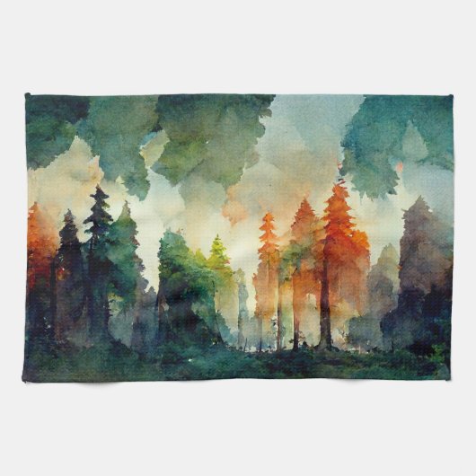 Het bos (natuur) theedoek (Horizontaal)