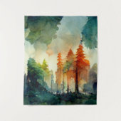 Het bos (natuur) wandkleed (Voorkant)