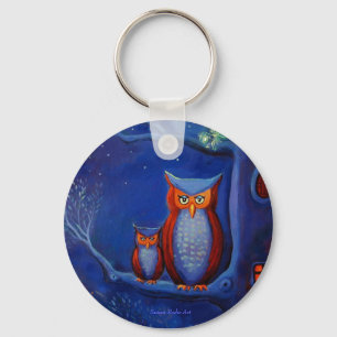 Het bos 's nachts - Keyring Sleutelhanger
