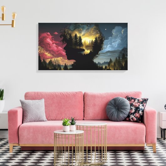Het bos van de bomen Canvas Print (Insitu (Woonkamer))