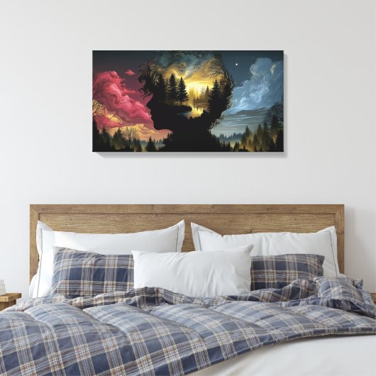 Het bos van de bomen Canvas Print (Insitu (Slaapkamer))