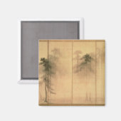 Het bos van de pijnbomen magneet (Voorkant / Achterkant)