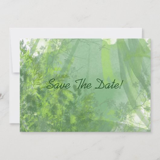 Het bos van de waterverf sparen de Datum Save The Date (Voorkant)