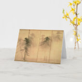 Het bos van pijnbomen kaart (Gele Bloem)