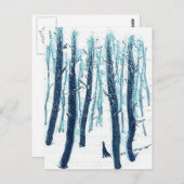 Het bos van Snowy loopt door Briefkaart (Voorkant / Achterkant)