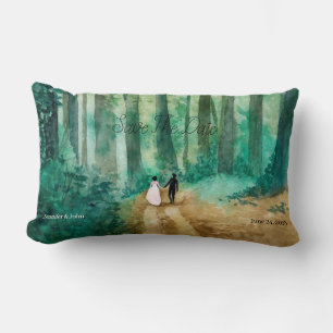 Het boslandschap van de Waterverf van het huwelijk Kussen