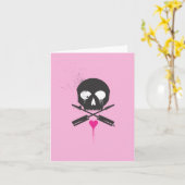 Het Bot Notecards van de Schedel n van het punk Kaart (Gele Bloem)