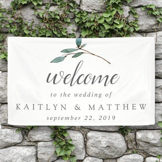 Het Botanische Bliss Wedding Collectie Welkom Spandoek