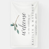 Het Botanische Bliss Wedding Collectie Welkom Spandoek (Verticaal)