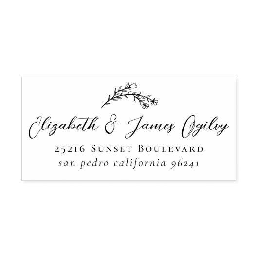 Het botanische huwelijksscript van het moderne paa 	rubberstempel (Afrduk)