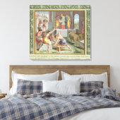 Het bouwen van de tempel van Solomon, illustratie  Canvas Afdruk (Insitu (Slaapkamer))