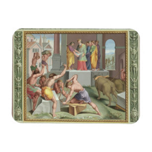 Het bouwen van de tempel van Solomon, illustratie Magneet
