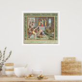 Het bouwen van de tempel van Solomon, illustratie  Poster (Keuken)