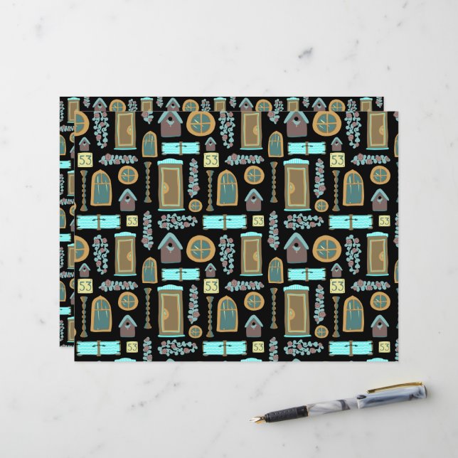 Het bouwen van een huis Scrapbooking (Voorkant / Achterkant in situ)