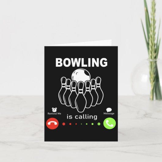 Het bowlen roept kaart (Voorkant)