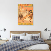 Het boze oog 'Een vogel & een fles' theater Canvas Afdruk (Insitu (Slaapkamer))