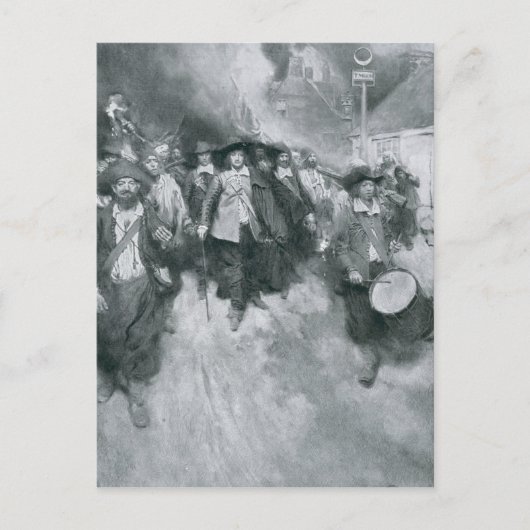 Het branden van Jamestown Briefkaart (Voorkant)