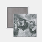 Het branden van Jamestown Magneet (Voorkant / Achterkant)