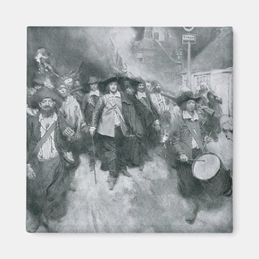 Het branden van Jamestown Magneet (Voorkant)