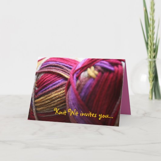 Het breien de Uitnodiging van de Club (Voorkant)